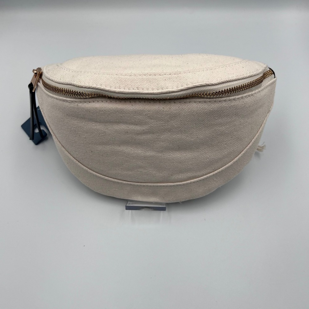 Universal Thread Off-White Canvas Fanny Pack Checkered Strap CT2337A NEW